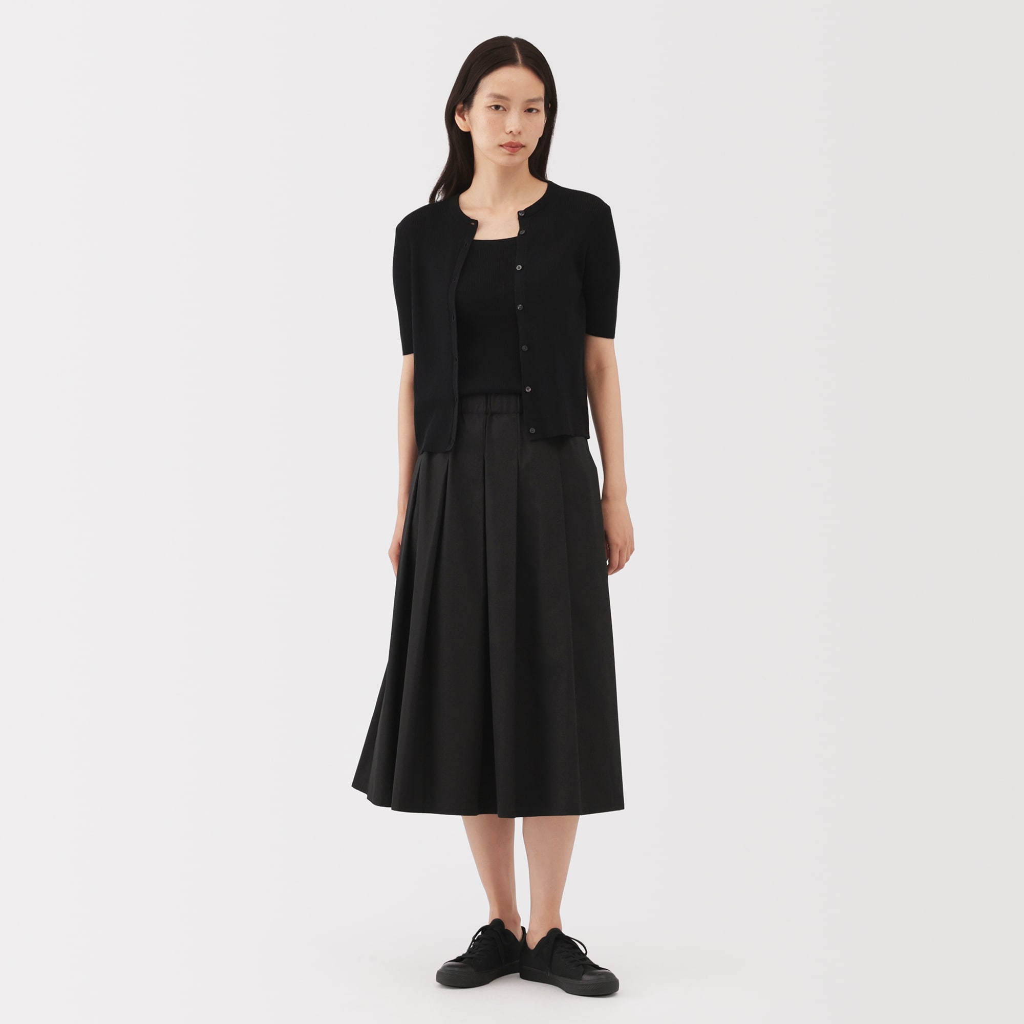 婦人　強撚コットンニットタンクトップ