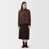 婦人　植物由来の素材を使ったリラックスフィットシャツ