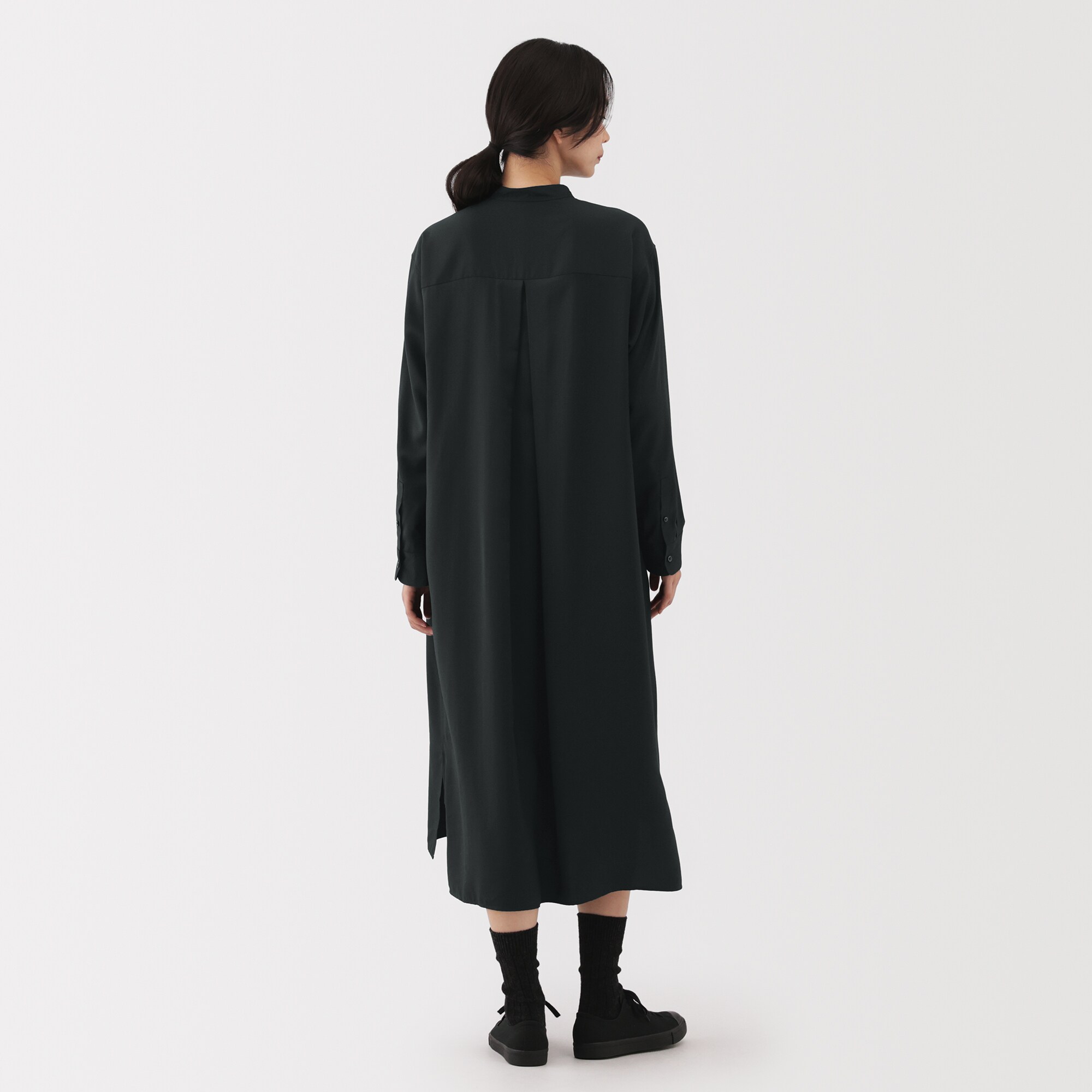 婦人 植物由来の素材を使ったリラックスフィットシャツワンピース