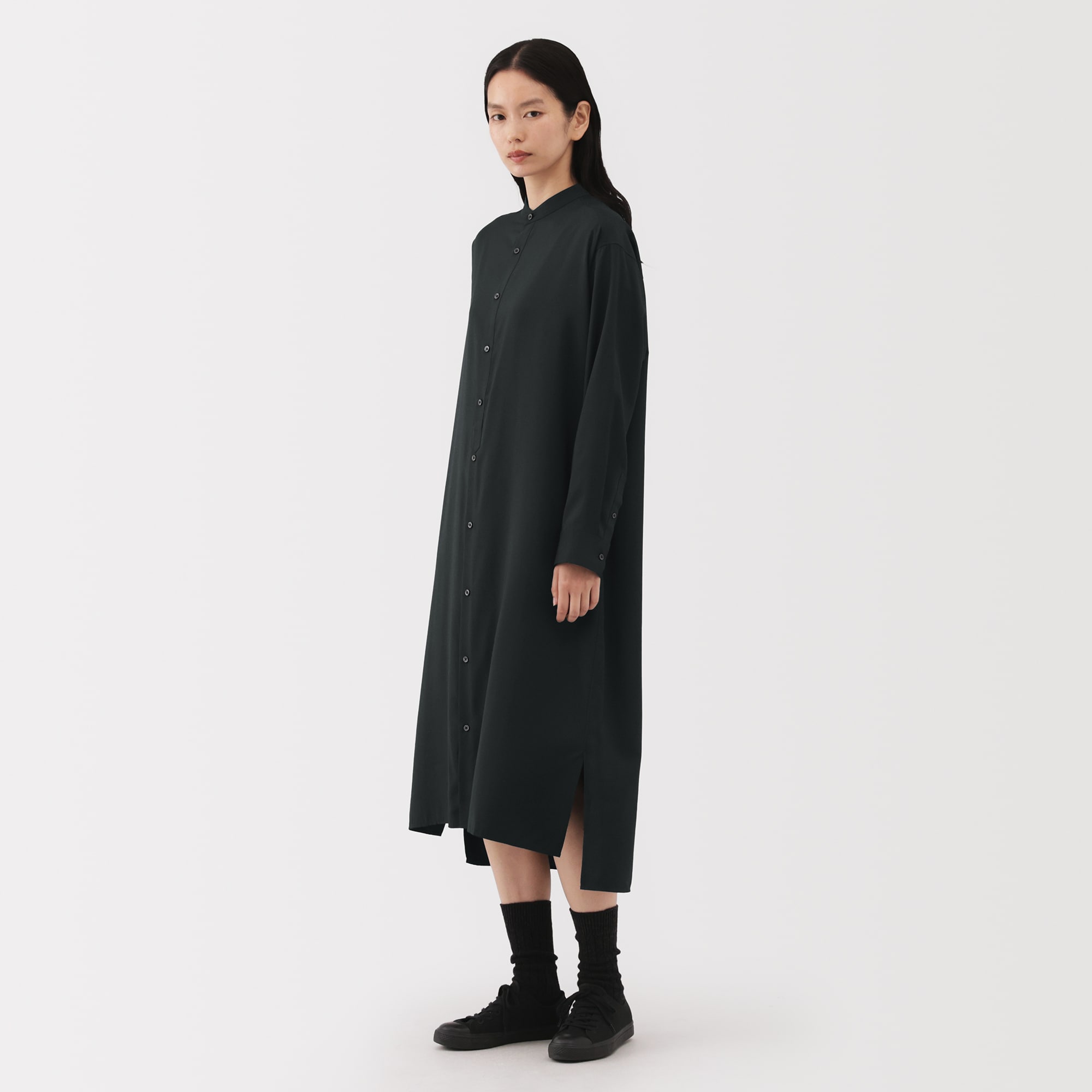 婦人　植物由来の素材を使ったリラックスフィットシャツワンピース
