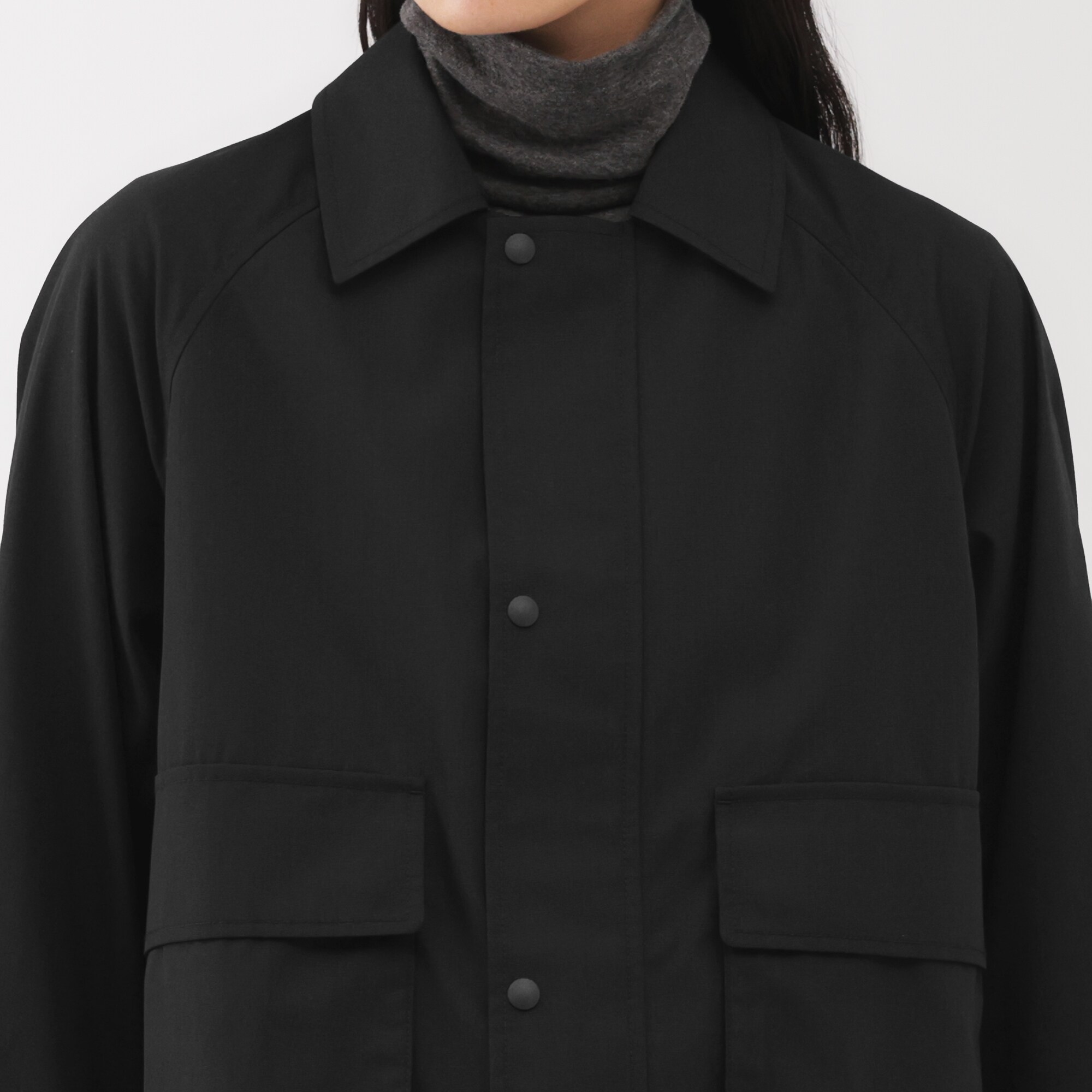 婦人 ユニフォーム素材で作ったショートブルゾン | 無印良品