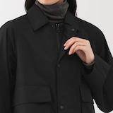 婦人　ユニフォーム素材で作ったショートブルゾン