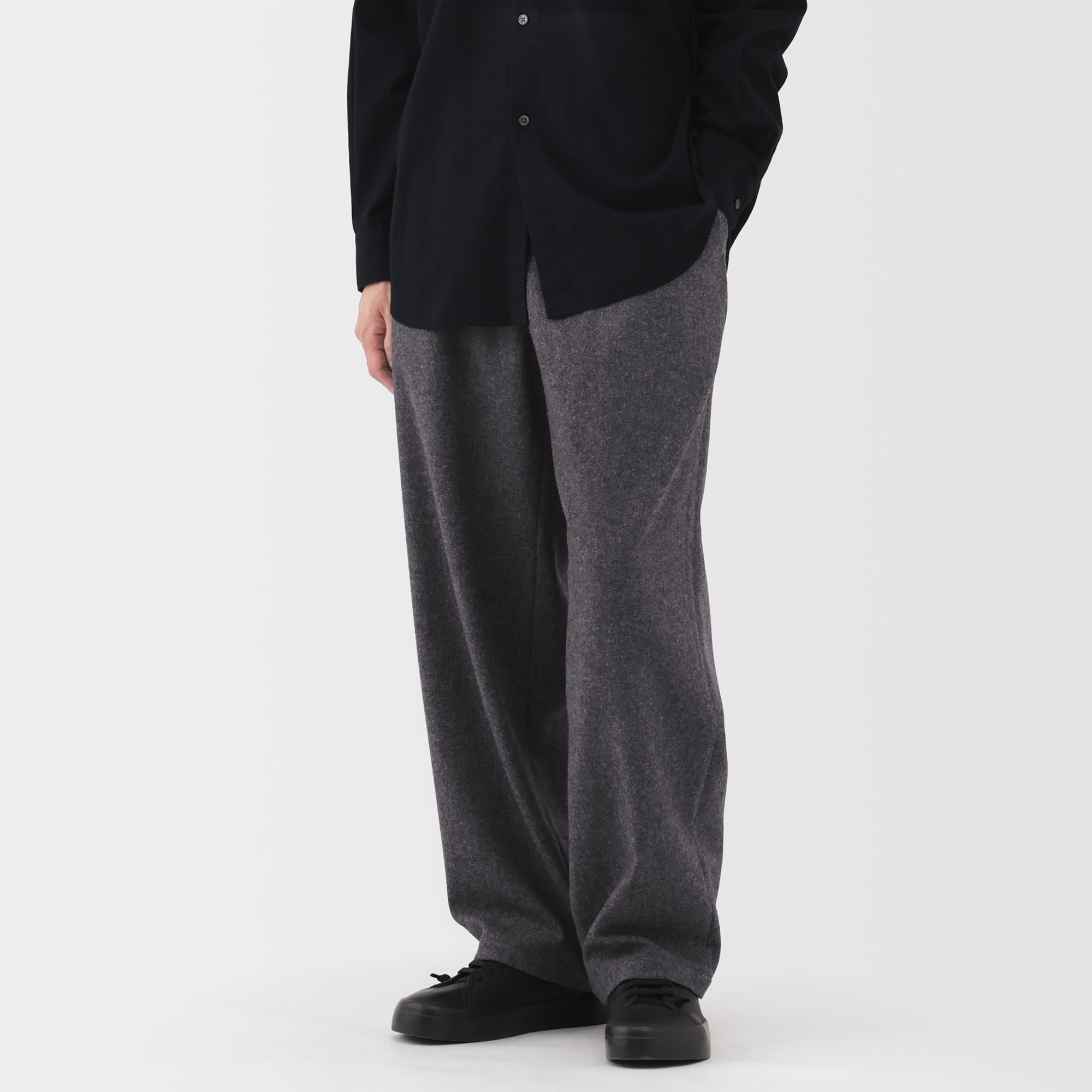 未使用品 muji labo カシミヤ混タックパンツ 紳士カシミヤ混タックパンツmuji labo set 無印