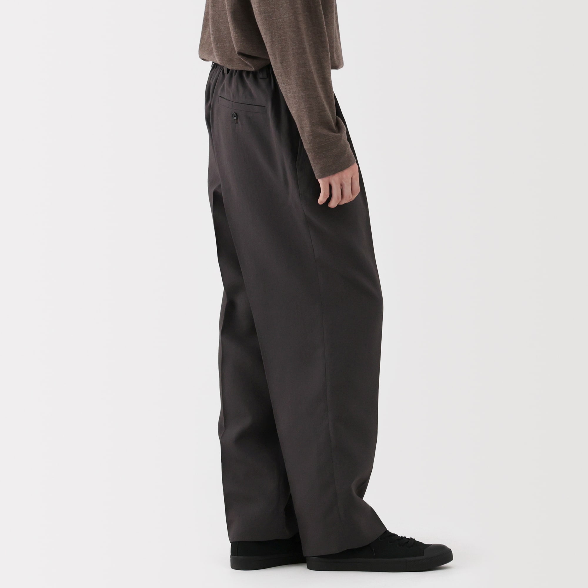 紳士 ポリエステルタックワイドパンツ | 無印良品