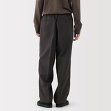 紳士　ポリエステルタックワイドパンツ