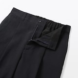 紳士　ポリエステルタックワイドパンツ