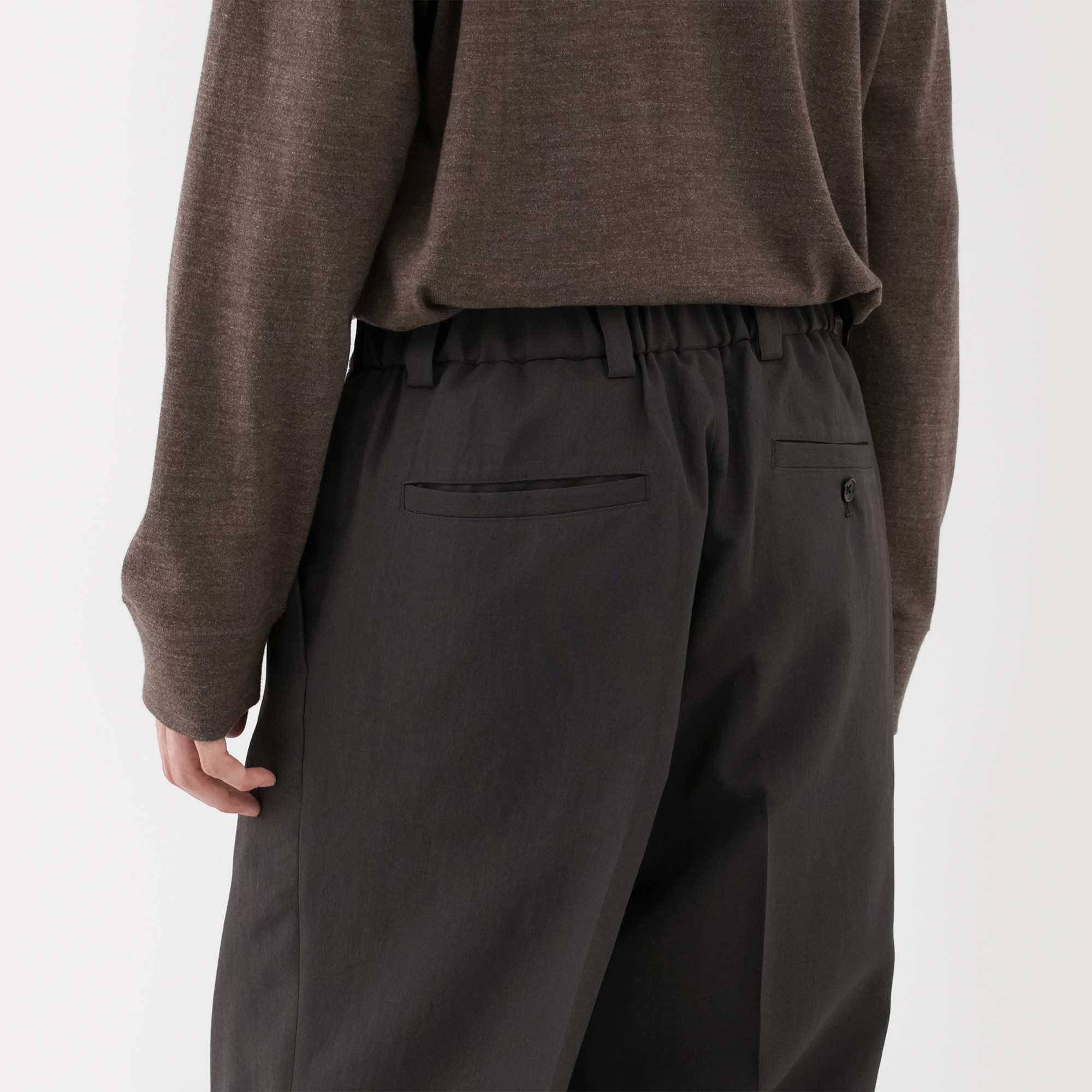 紳士 ポリエステルタックワイドパンツ | 無印良品