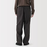 紳士　ポリエステルタックワイドパンツ
