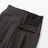 紳士　ポリエステルタックワイドパンツ