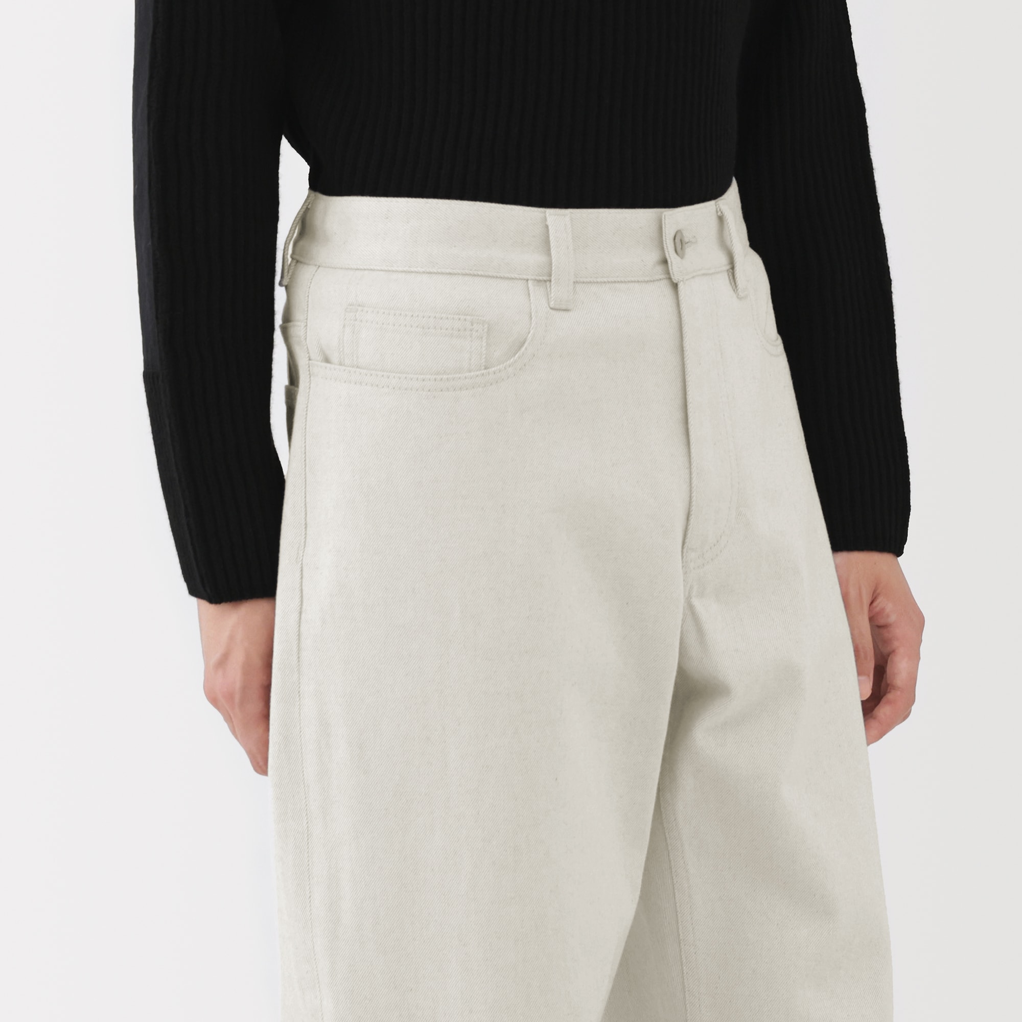 紳士　再生コットン混５ポケットパンツ