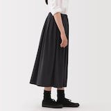 婦人　ジャージープリーツスカート