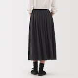 婦人　ジャージープリーツスカート