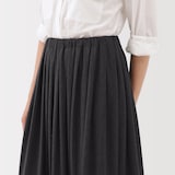 婦人　ジャージープリーツスカート