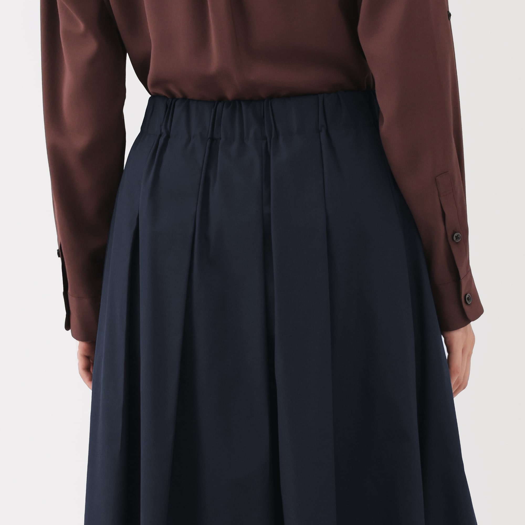 婦人　ユニフォーム素材で作ったイージータックスカート