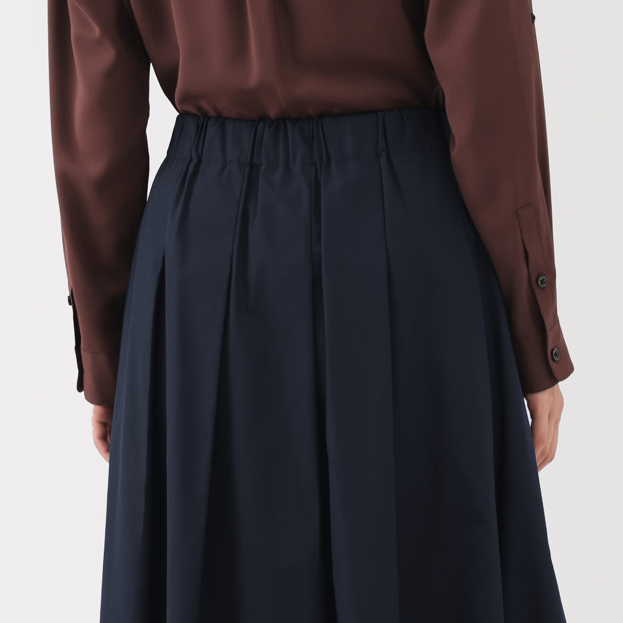 婦人　ユニフォーム素材で作ったイージータックスカート