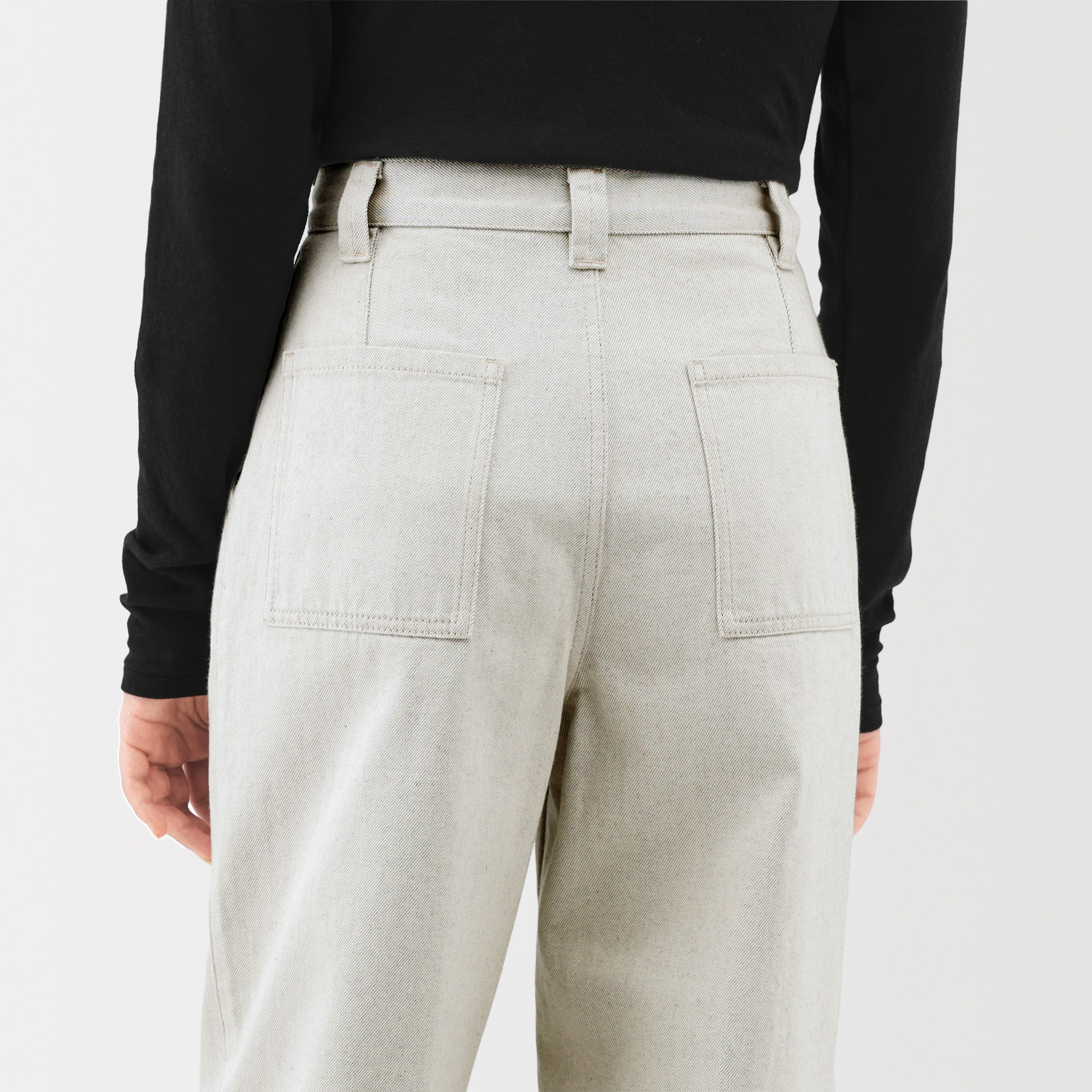 婦人　再生コットン混パンツ