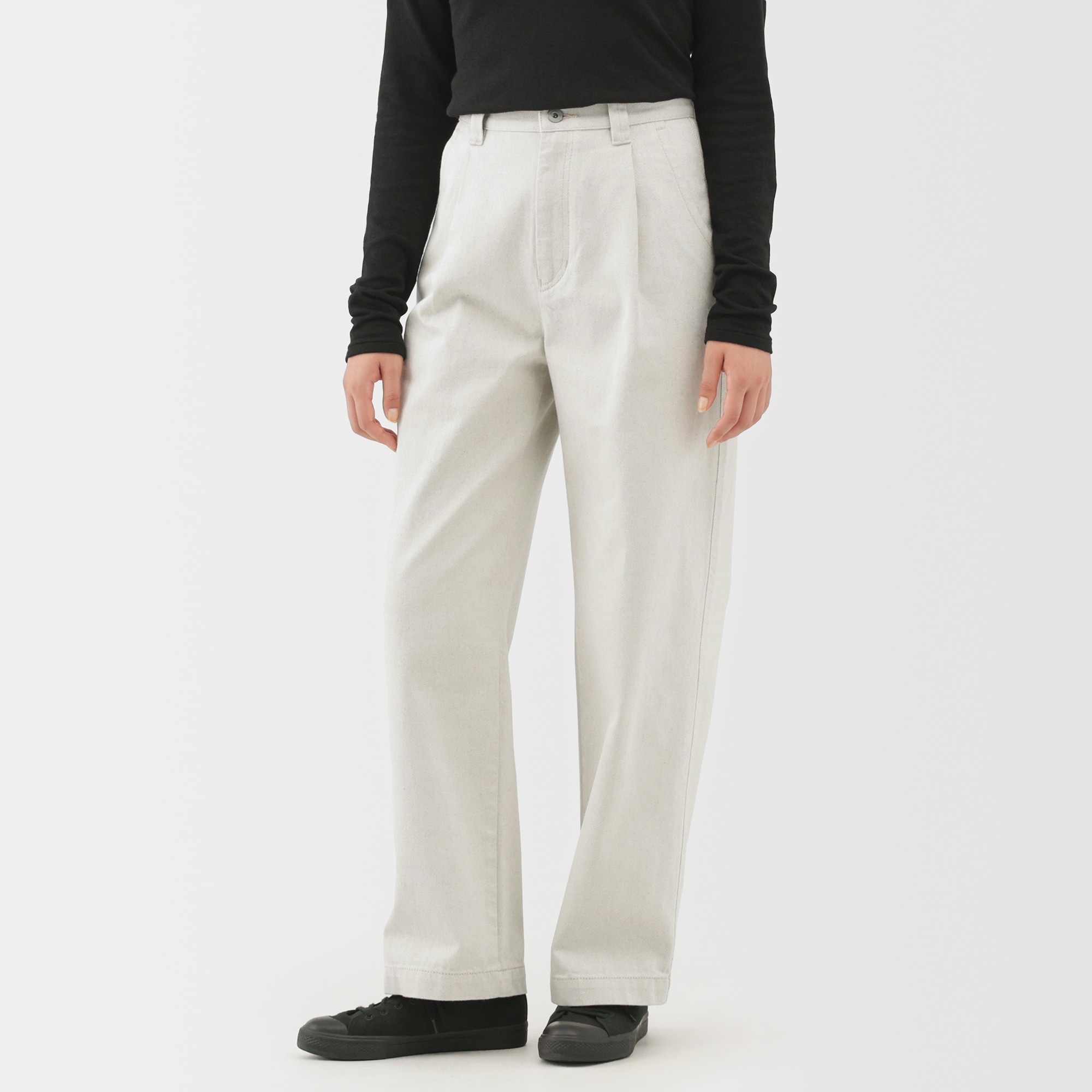 婦人　再生コットン混パンツ