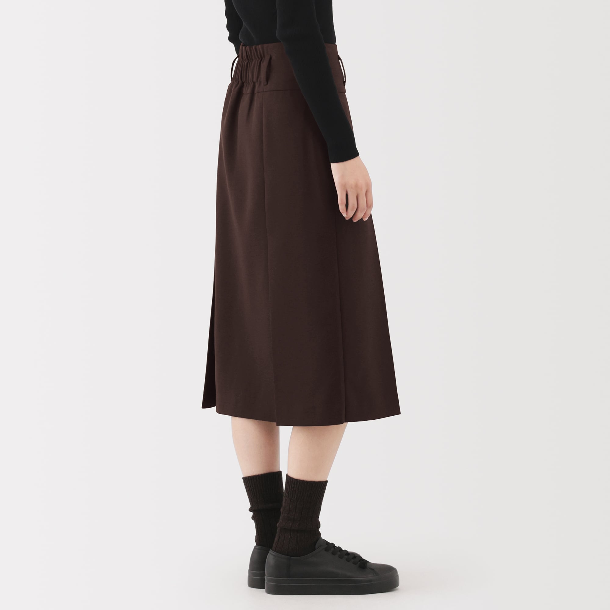 婦人　ユニフォーム素材で作ったタックスカート