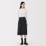 婦人　ユニフォーム素材で作ったタックスカート