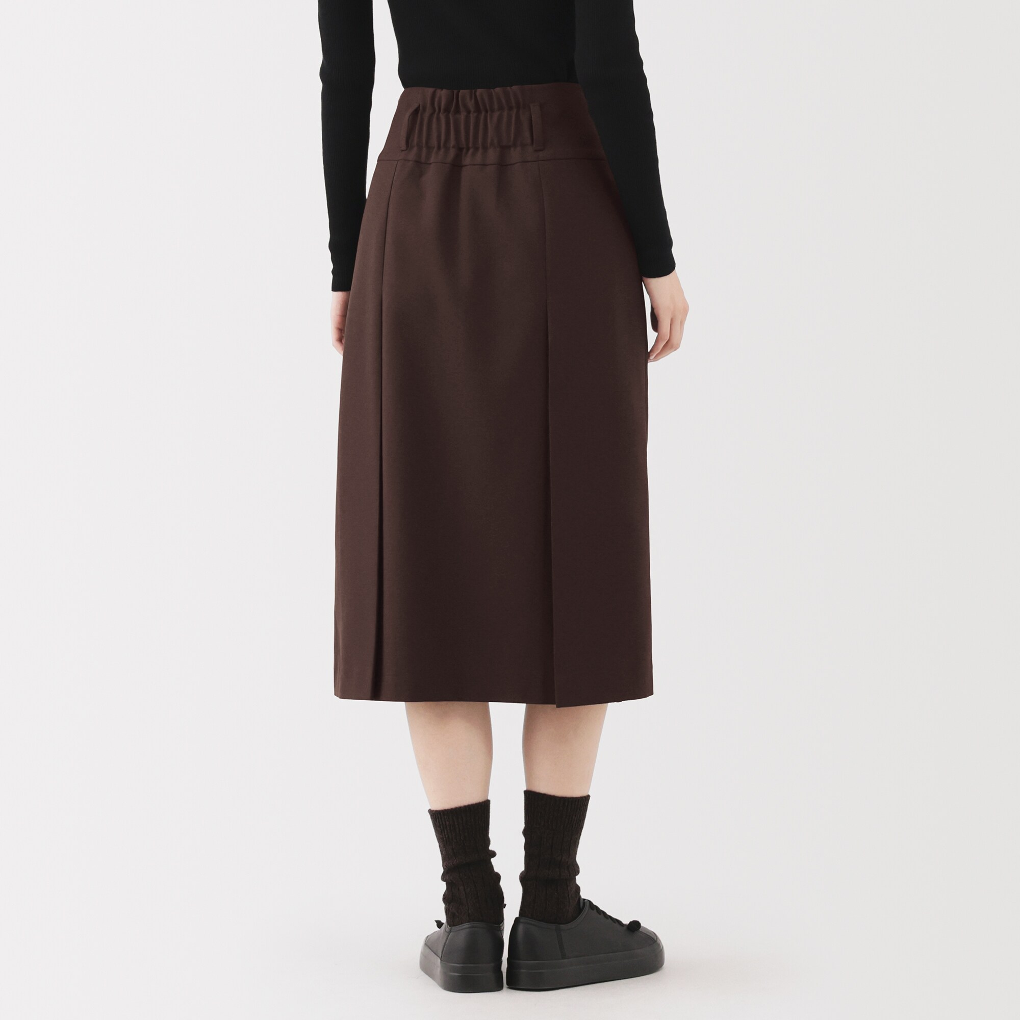 婦人　ユニフォーム素材で作ったタックスカート