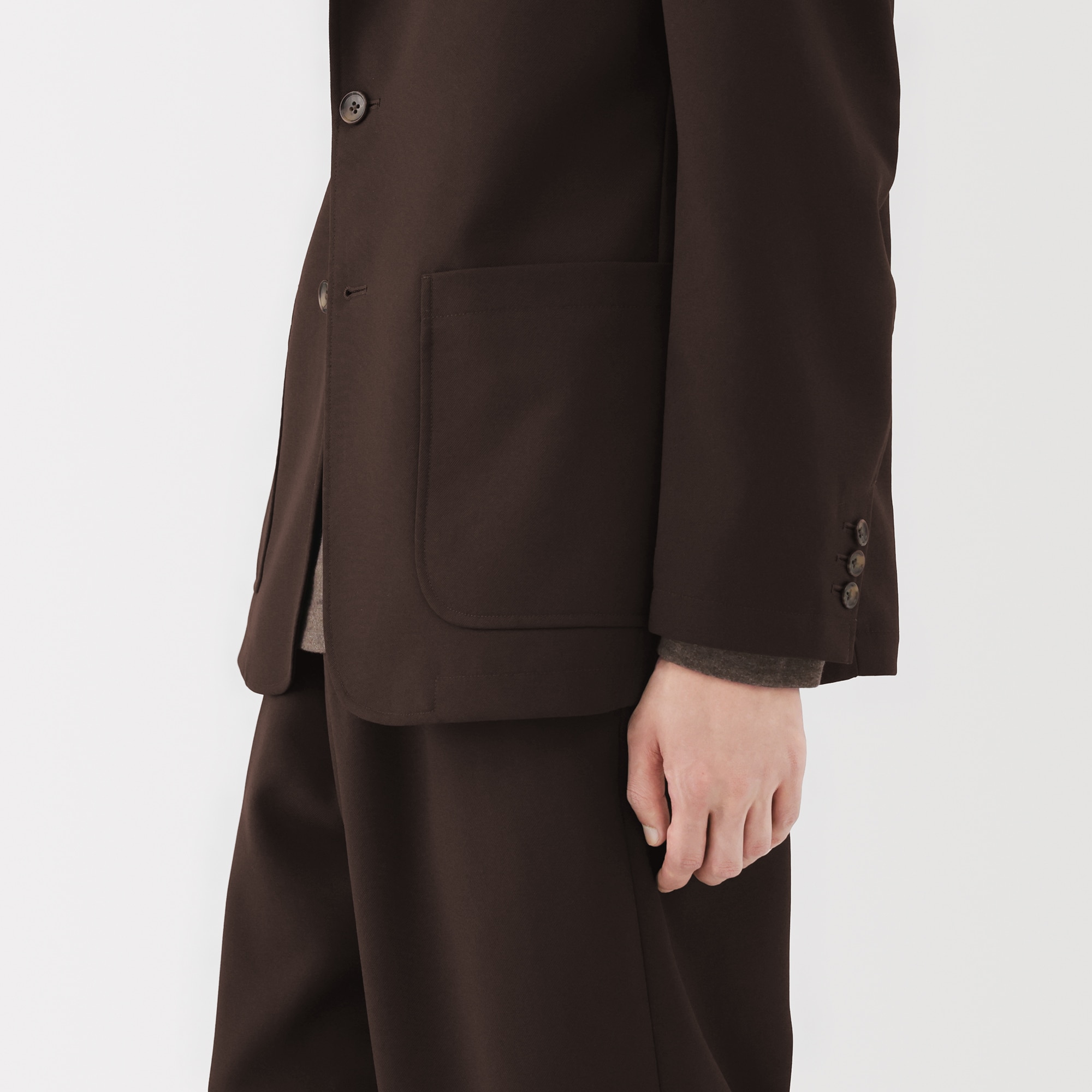 【完売品】 MUJI Labo ユニフォーム素材で作ったブレザー　黒 MUJI Labo コート ジャケット 「MUJI Labo」紳士 ユニフォーム
