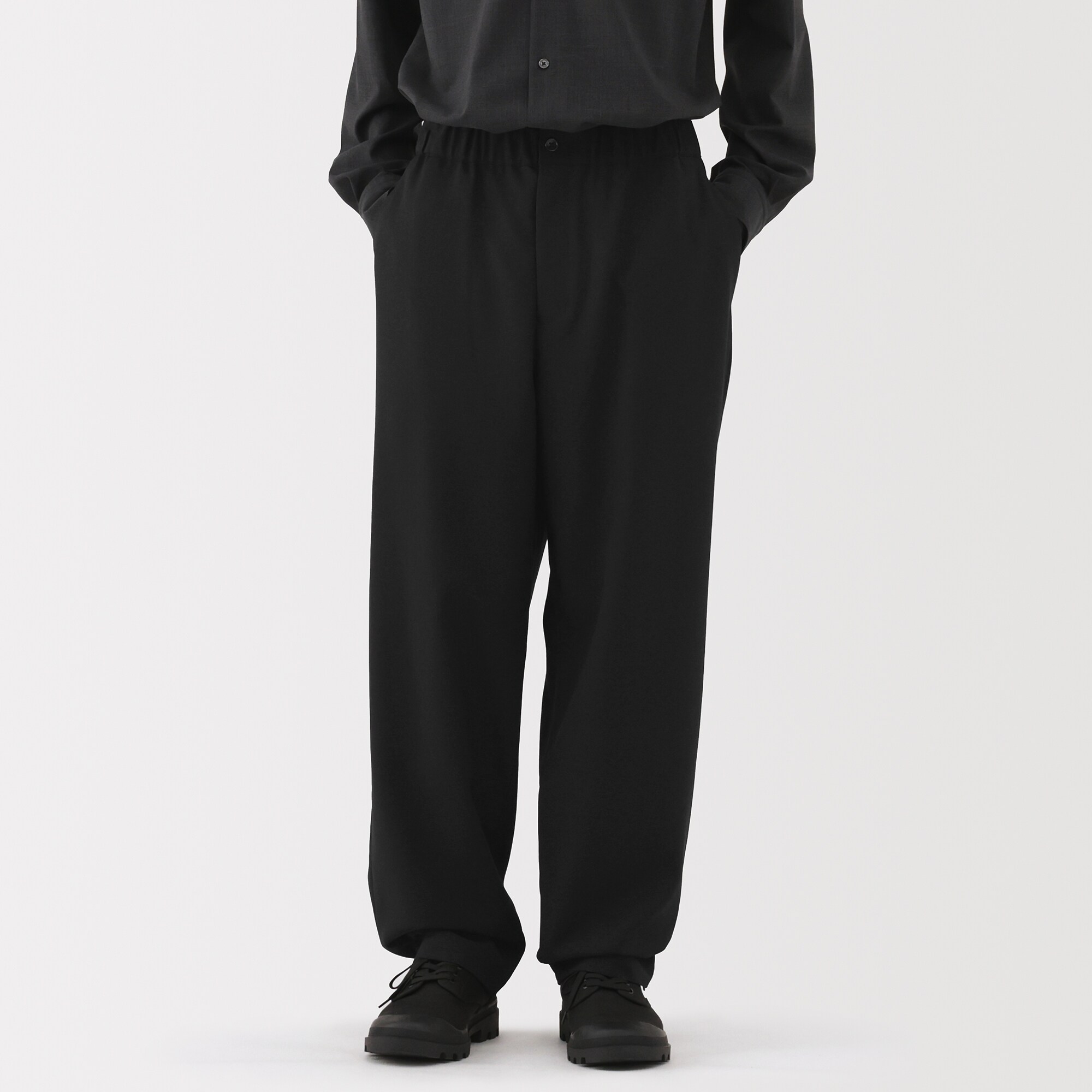 紳士　ユニフォーム素材で作ったイージーパンツ