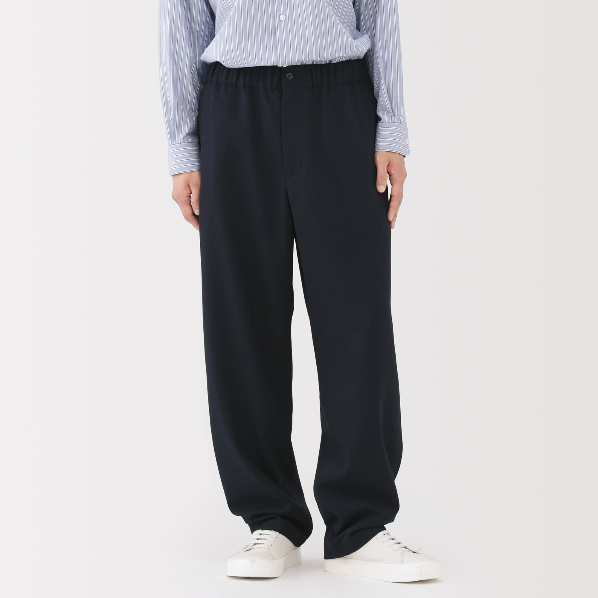 [完売品] MUJI Labo ユニフォーム素材でつくったイージーパンツブラウン 紳士 ユニフォーム素材で作ったイージーパンツ | 無印良品