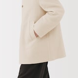 紳士　カシミヤ混ショートステンカラーコート