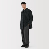 紳士　カシミヤ混ショートステンカラーコート