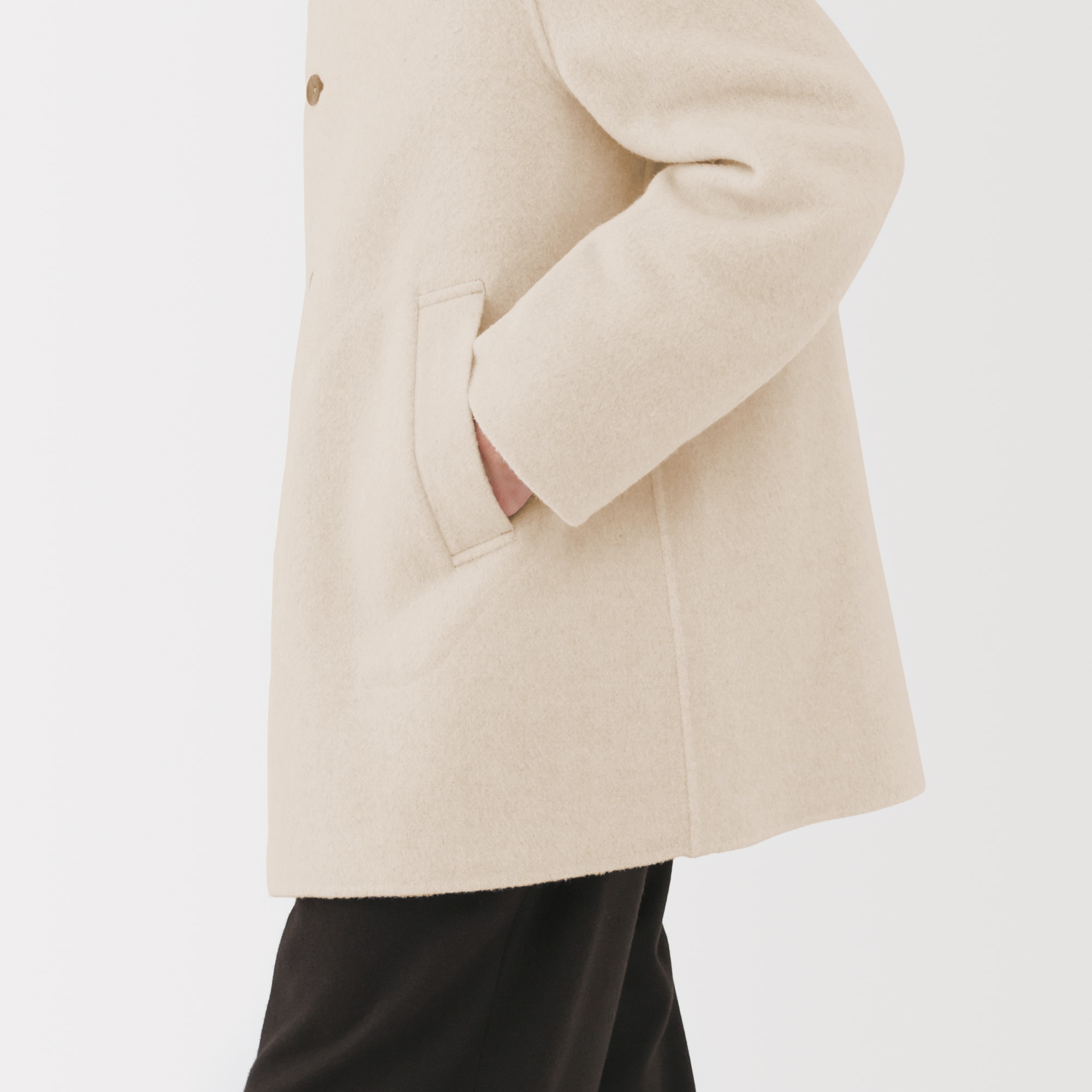 MUJI labo カシミヤ混ショートステンカラーコート 紳士 カシミヤ混ショートステンカラーコート | 無印良品