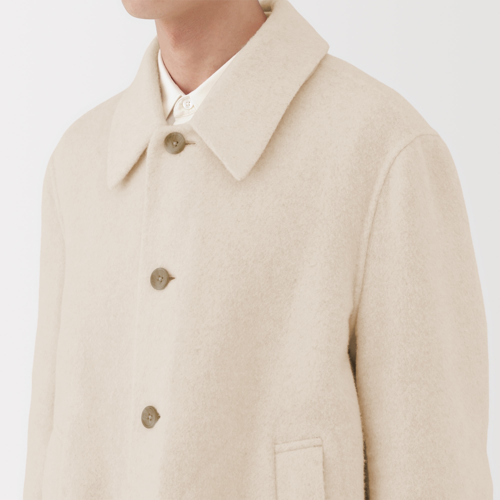 MUJILaboカシミヤ混ノーカラーコート 無印良品 MUJILabo カシミヤ混ノーカラーコート Lサイズ - メルカリ