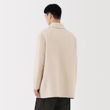 紳士　カシミヤ混ショートステンカラーコート