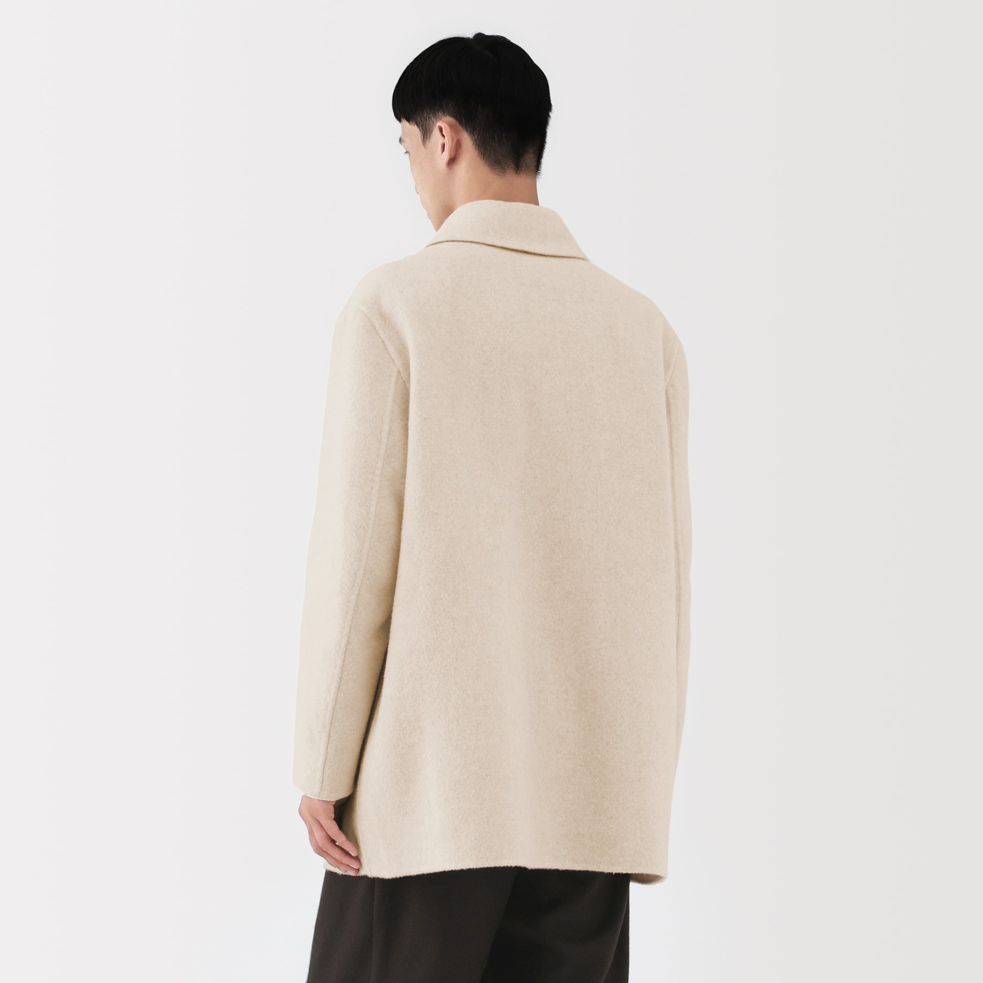 紳士 カシミヤ混ショートステンカラーコート | 無印良品