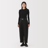 婦人　強撚コットンニット長袖プルオーバー