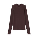 婦人　強撚コットンニット長袖プルオーバー