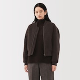 婦人　ウール混ナッピングショートブルゾン