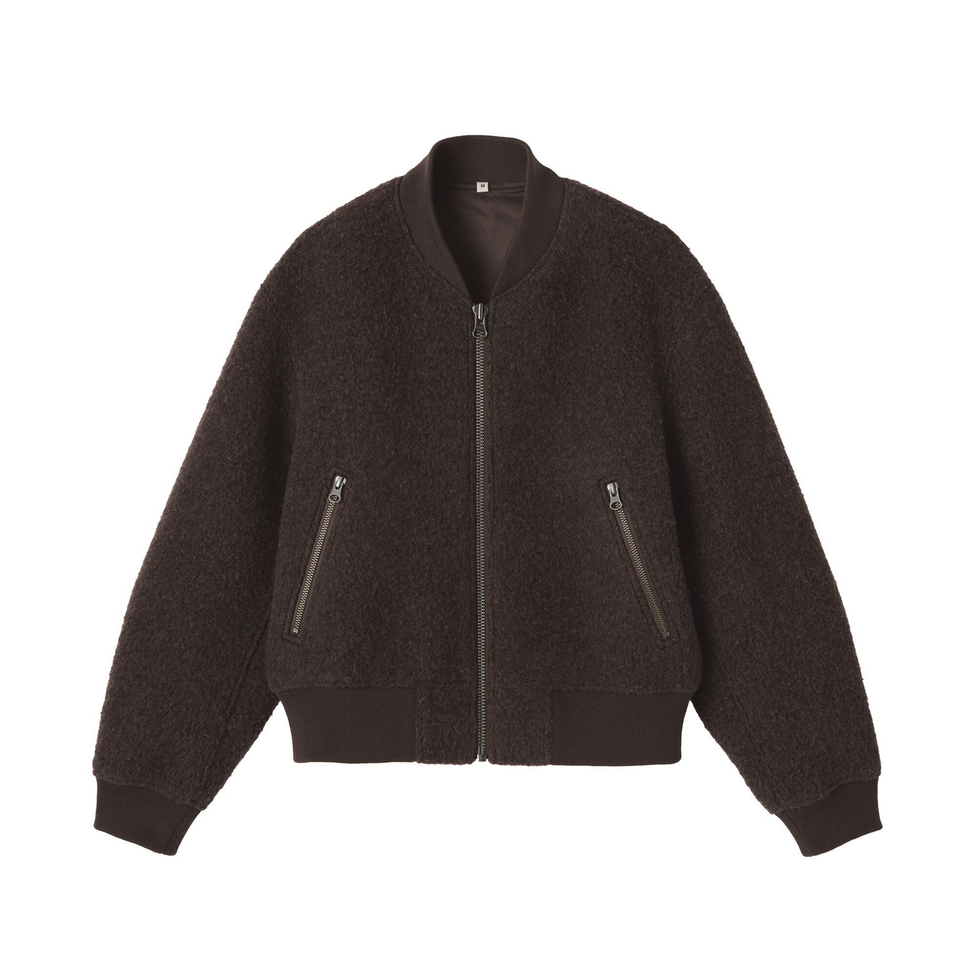 婦人　ウール混ナッピングショートブルゾン