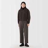 婦人　ウール混ナッピングショートブルゾン