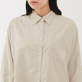 婦人　植物由来の素材を使ったリラックスフィットシャツ（ストライプ）