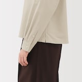 婦人　植物由来の素材を使ったリラックスフィットシャツ（ストライプ）