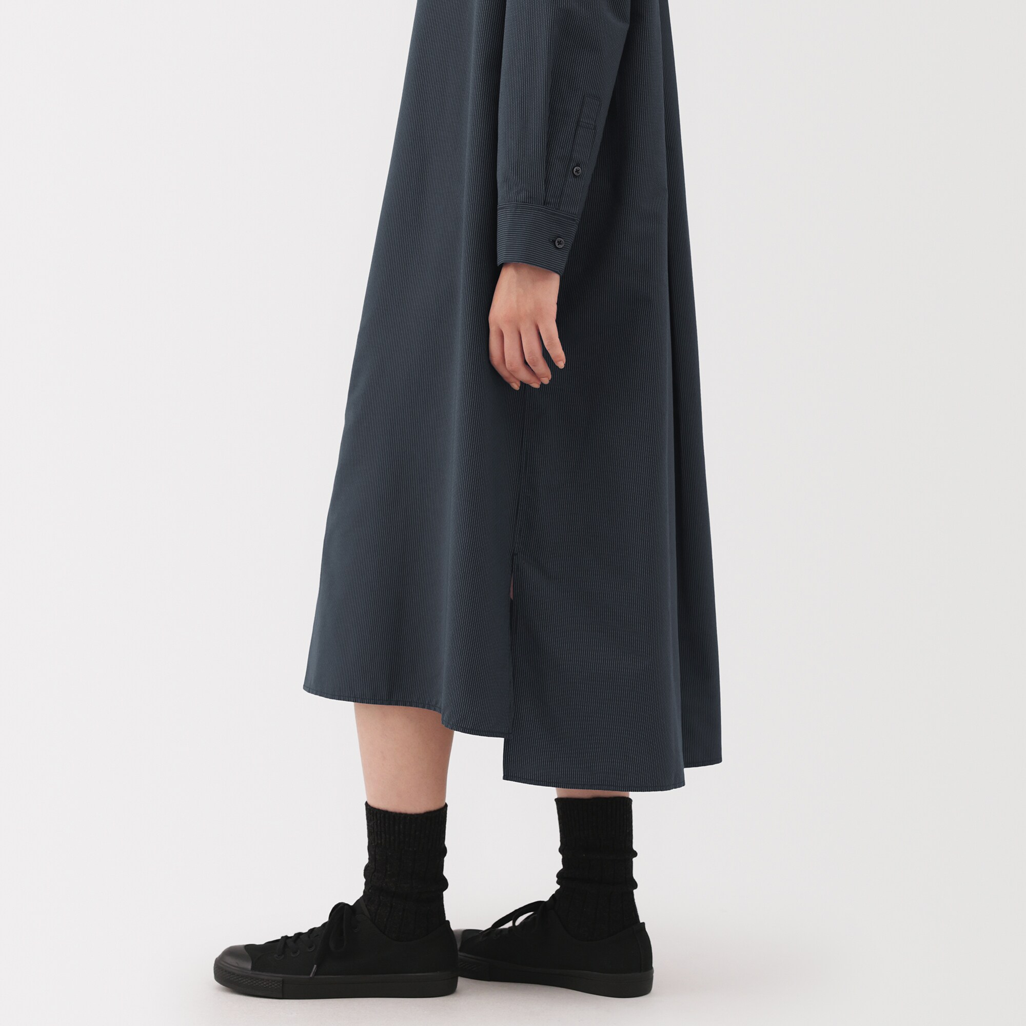 婦人 植物由来の素材を使ったリラックスフィットシャツワンピース