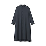 婦人　植物由来の素材を使ったリラックスフィットシャツワンピース（ストライプ）