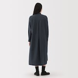 婦人　植物由来の素材を使ったリラックスフィットシャツワンピース（ストライプ）