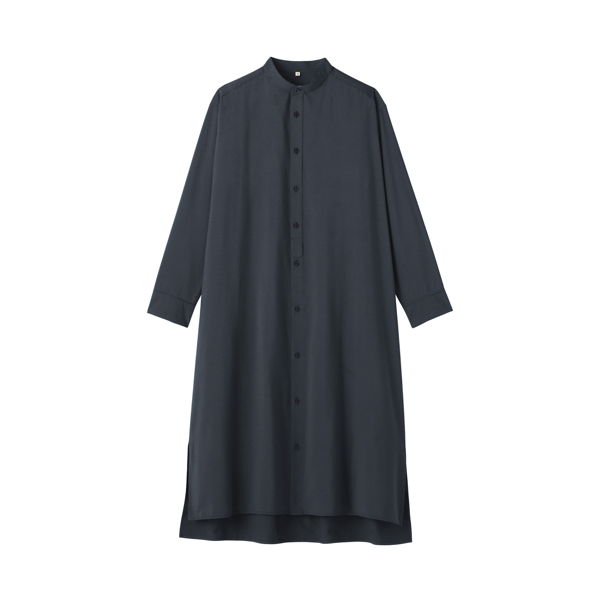 婦人　植物由来の素材を使ったリラックスフィットシャツワンピース（ストライプ）