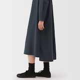 婦人　植物由来の素材を使ったリラックスフィットシャツワンピース（ストライプ）