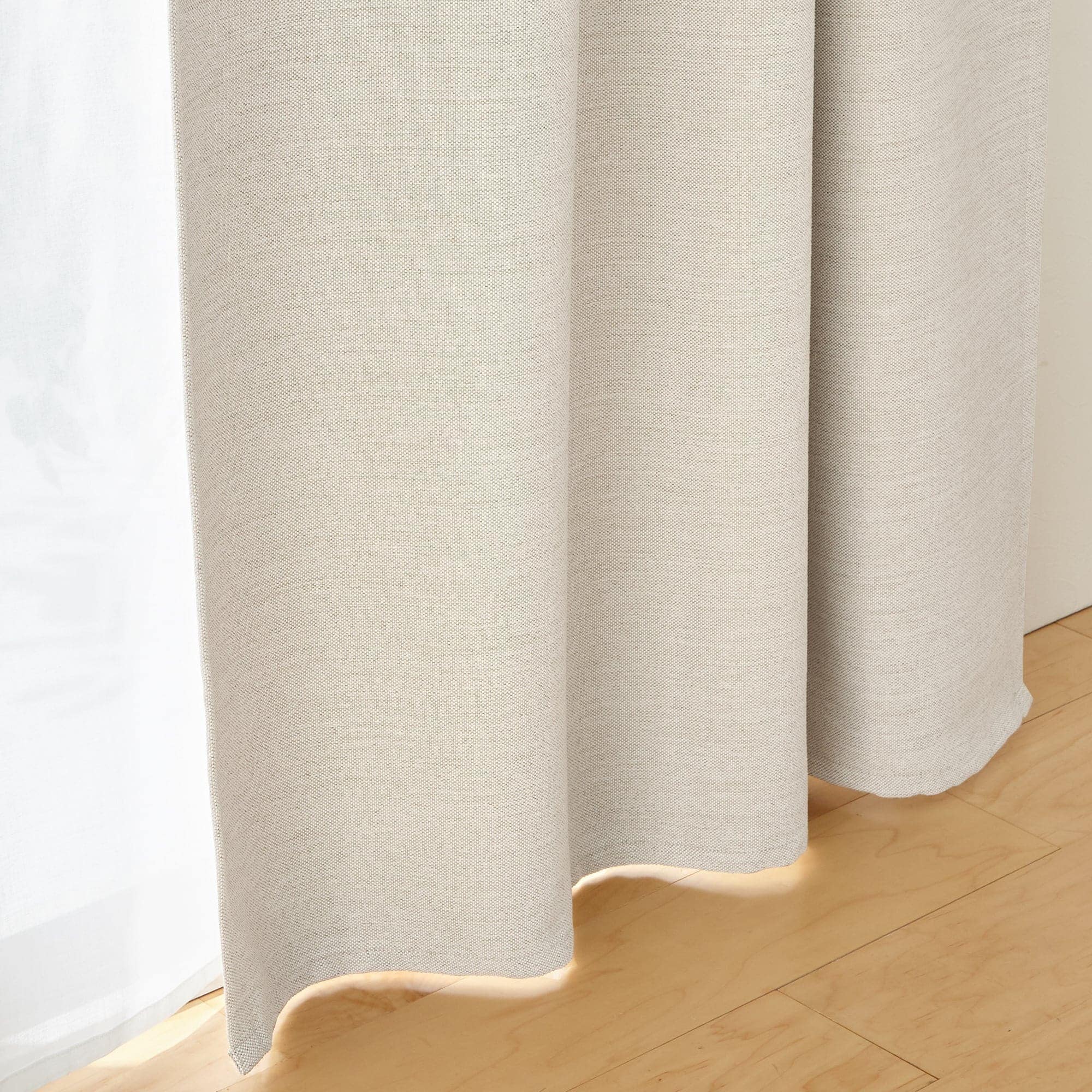 防炎・遮光性 二重織りノンプリーツカーテン | 無印良品