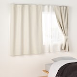 防炎・遮光性　二重織りノンプリーツカーテン