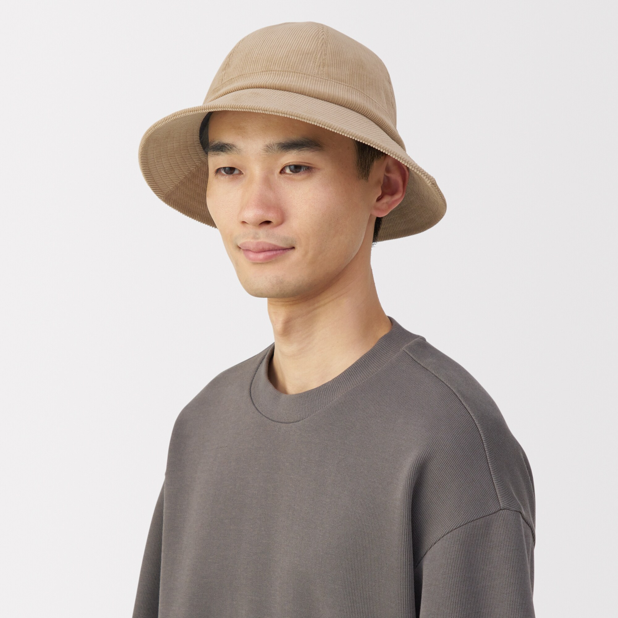 木の実から作ったカポック混コーデュロイ　バケットハット