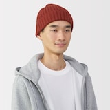 おでこのチクチクを抑えたメリノウール混　ワッチ