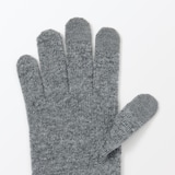 メリノウール混　裏起毛　タッチパネル手袋